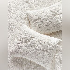 Anthropologie White Pillow Shams
